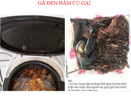 Gà Đen Hầm Củ Gai